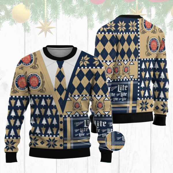 Miller Lite Tie Best Holiday Christmas Ugly Sweater Gifts For Family