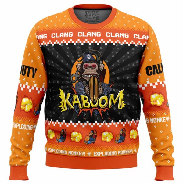 Monkey Bomb Call of Duty Gifts For Family Holiday Christmas Ugly Sweater