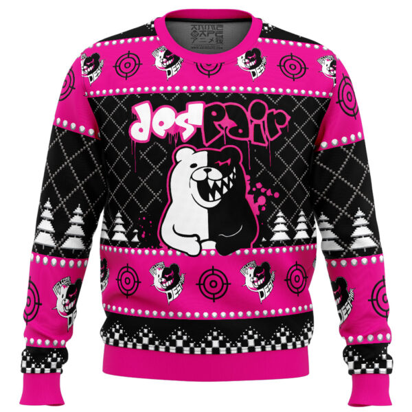 Monokuma Despair Danganronpa Gifts For Family Holiday Christmas Ugly Sweater