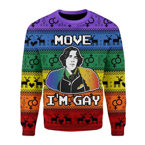 Move I’m Gay Best Gifts For Family For Holiday Christmas Ugly Sweater