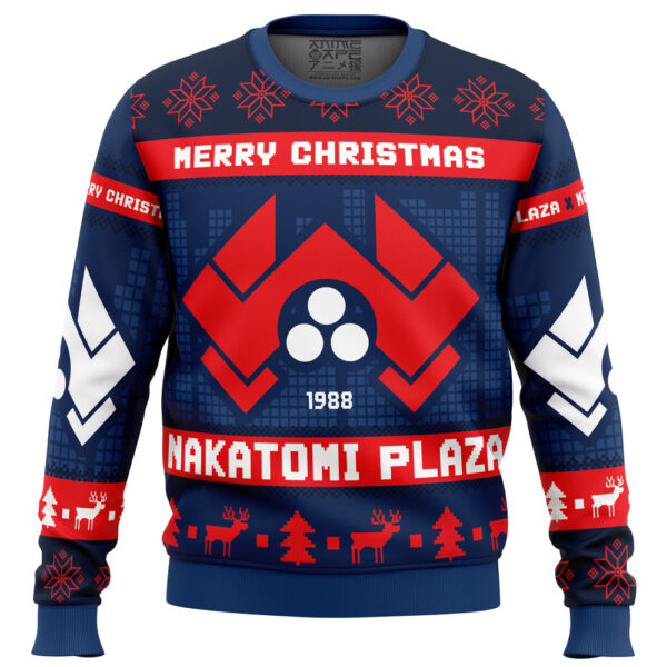 Nakatomi Plaza Die Hard Gifts For Family Holiday Christmas Ugly Sweater