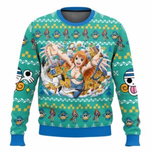 Nami One Piece Gifts For Family Holiday Christmas Ugly Sweater