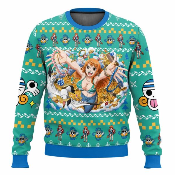 Nami One Piece Gifts For Family Holiday Christmas Ugly Sweater