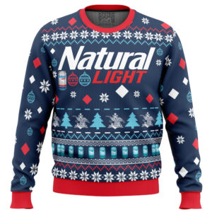 Natural Light Beer Gifts For Family Holiday Christmas Ugly Sweater