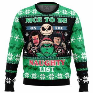 Naughty List Club Pop Culture Gifts For Family Holiday Christmas Ugly Sweater