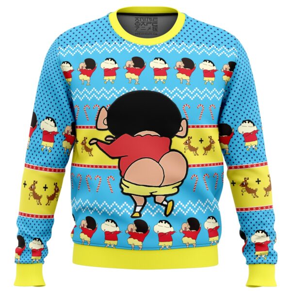 Naughty Shinnosuke Crayon Shin-chan Gifts For Family Holiday Christmas Ugly Sweater