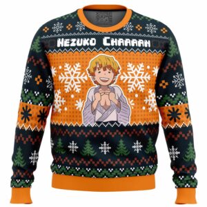 Nezuko Chaaaan Demon Slayer Gifts For Family Holiday Christmas Ugly Sweater