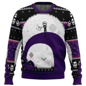 Nightmare Before Christmas Jack Moon Gifts For Family Holiday Christmas Ugly Sweater