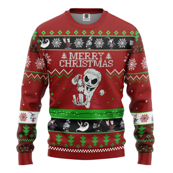 Nightmare Before Christmas Jack Skellington Custom Best Holiday Christmas Ugly Sweater Gifts For Family