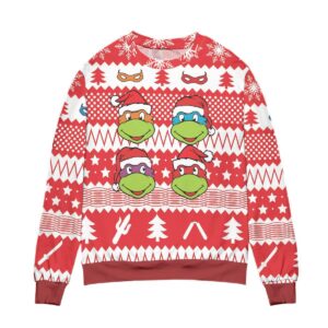 Ninja Turtles Christmas Knitting Pattern Gifts For Family Holiday Christmas Ugly Sweater