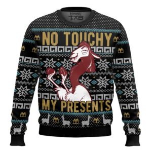 No Touchy My Presents The Emperor?s New Groove Best Holiday Christmas Ugly Sweater Gifts For Family