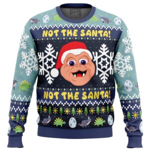 Not the Santa Dinosaurs Gifts For Family Holiday Christmas Ugly Sweater