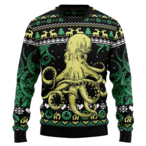 Octopus Cool Gifts For Family Holiday Christmas Ugly Sweater