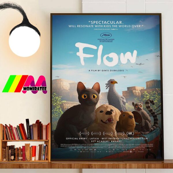 Official Poster Flow A Film By Gints Zilbalodis Wall Art Poster Canvas