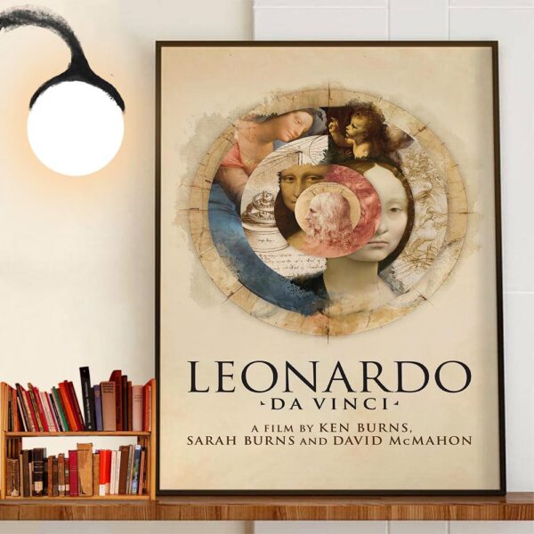 Official Poster Leonardo Da Vinci Of Ken Burns Sarah Burns And David McMahon Home Decor Poster Canvas