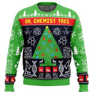 Oh Chemist Tree Science Gifts For Family Holiday Christmas Ugly Sweater