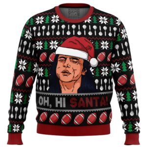 Oh Hi Santa The Room Gifts For Family Holiday Christmas Ugly Sweater