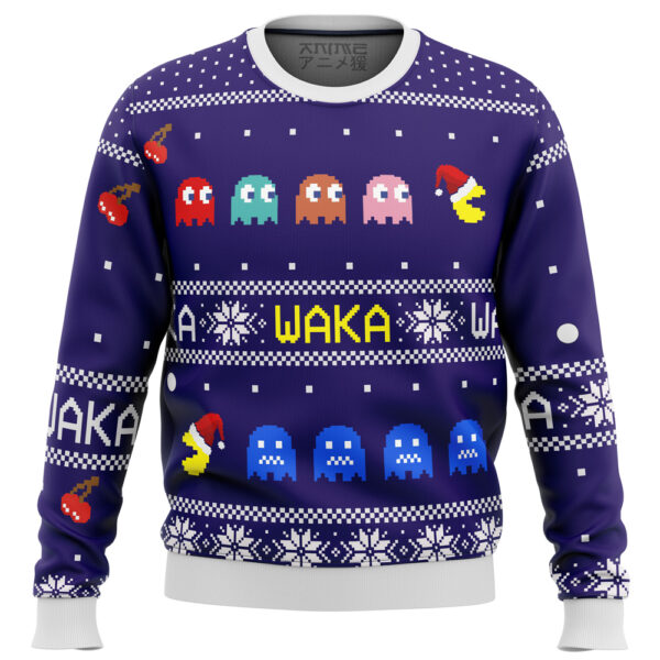 Pacman Waka Waka Gifts For Family Holiday Christmas Ugly Sweater