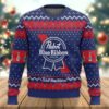 Pabst Blue Ribbon Gifts For Family Holiday Christmas Ugly Sweater