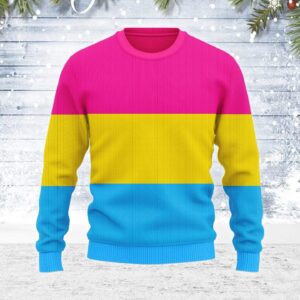 Pansexual Pride Flag Gifts For Family Holiday Christmas Ugly Sweater