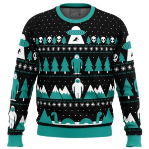 Paranormal Xmas Alien Gifts For Family Holiday Christmas Ugly Sweater