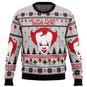 Pennywise IT Gifts For Family Holiday Christmas Ugly Sweater