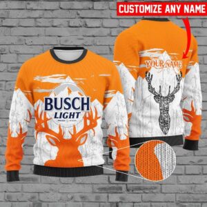 Personalized Busch Light Best Gifts For Family For Holiday Christmas Ugly Sweater