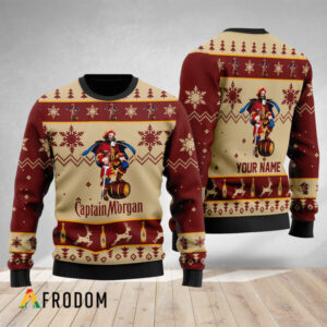 Personalized Captain Morgan Gifts For Family Holiday Christmas Ugly Sweater