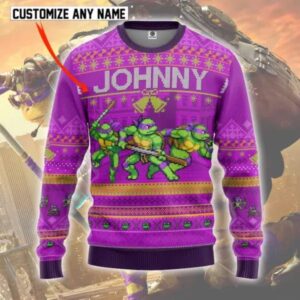 Personalized Donatello TMNT New Style Gifts For Family Holiday Christmas Ugly Sweater