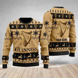 Personalized Guinness Best Holiday Christmas Ugly Sweater Gifts For Family