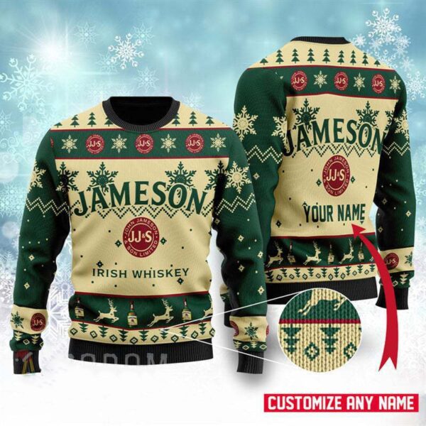 Personalized Jameson Gifts For Family Holiday Christmas Ugly Sweater