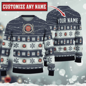 Personalized Miller Lite Twinkle Light Best Holiday Christmas Ugly Sweater Gifts For Familys