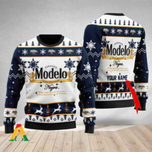 Personalized Modelo Beer Christmas Best Holiday Christmas Ugly Sweater Gifts For Family