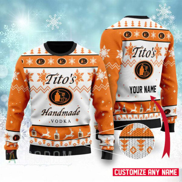 Personalized Tito’s Best Gifts For Family For Holiday Christmas Ugly Sweater