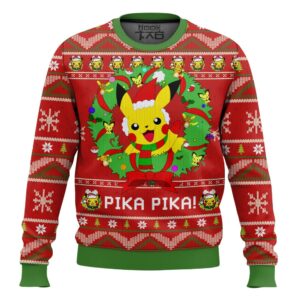 Pikachu Best Holiday Christmas Ugly Sweater Gifts For Family