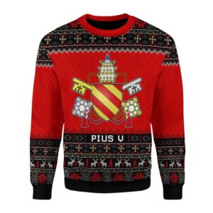 Pope Pius V Best Gifts For Family For Holiday Christmas Ugly Sweater