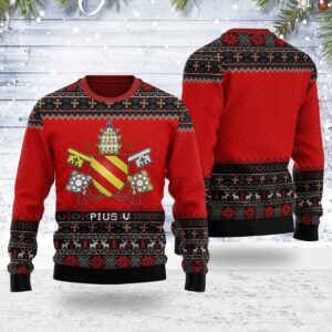 Pope Pius V Gifts For Family Holiday Christmas Ugly Sweater