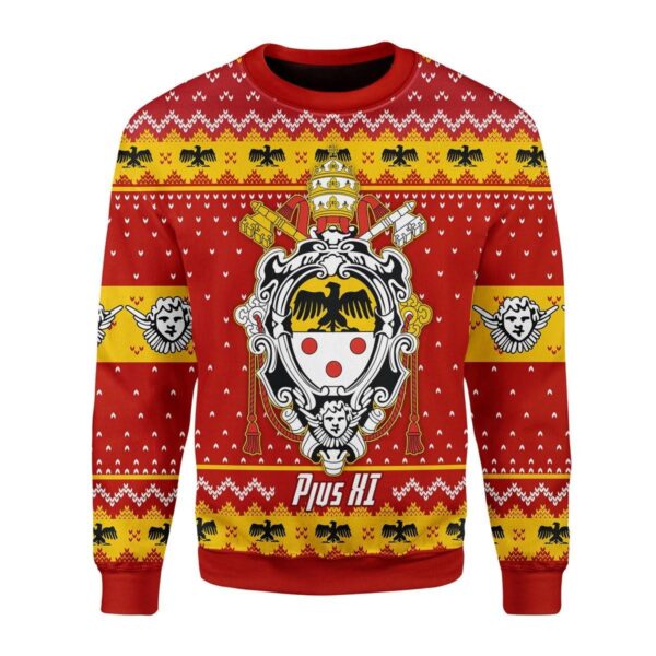 Pope Pius XI Coat Of Arms Best Gifts For Family For Holiday Christmas Ugly Sweater