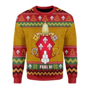 Pope Pope Paul VI Coat Of Arms Best Gifts For Family For Holiday Christmas Ugly Sweater