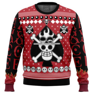 Portgas D Ace OP Pirates Gifts For Family Holiday Christmas Ugly Sweater