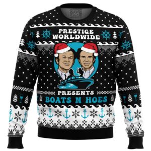 Prestige Worldwide Boat n Hoes Step Brothers Gifts For Family Holiday Christmas Ugly Sweater