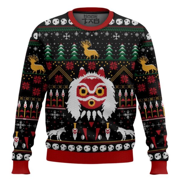 Princess Mononoke Best Holiday Christmas Ugly Sweater Gifts For Family