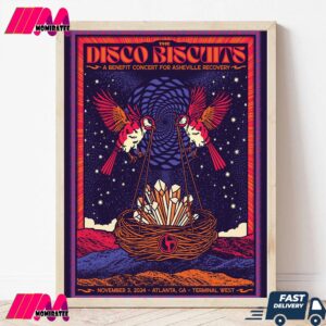 Psychedelic Charity Benefit Concert For The Disco Biscuits In Atlanta In November 3 2024 Wall Decor Canvas Poster