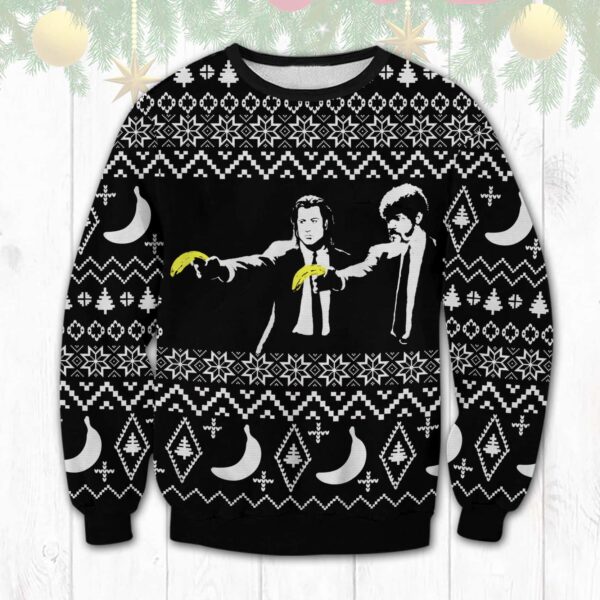 Pulp Fiction Banana Best Holiday Christmas Ugly Sweater Gifts For Family