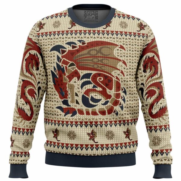 Rathalos Monster Hunter Gifts For Family Holiday Christmas Ugly Sweater