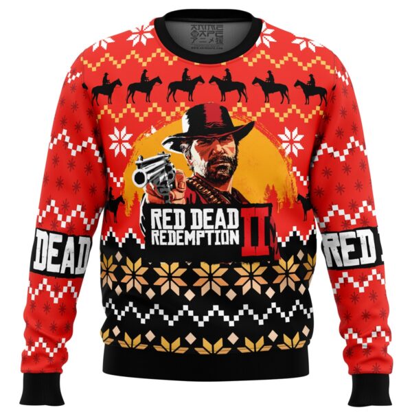 Red Dead Redemption Gifts For Family Holiday Christmas Ugly Sweater