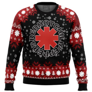 Red Hot Chili Peppers Gifts For Family Holiday Christmas Ugly Sweater