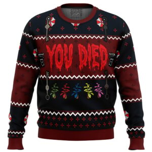 Resident Evil You Died Gifts For Family Holiday Christmas Ugly Sweater