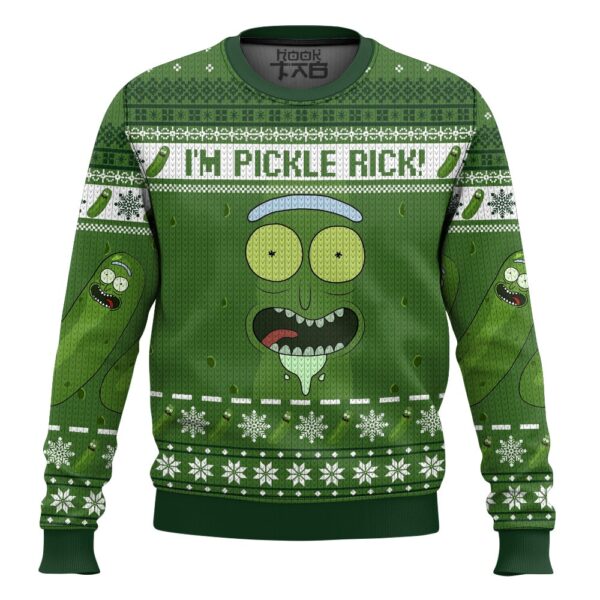 Rick And Morty I’m Pickle Rick Best Holiday Christmas Ugly Sweater Gifts For Family