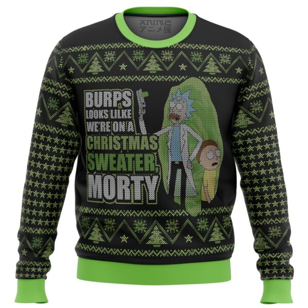 Rick and Morty We’re In a Xmas Sweater Gifts For Family Holiday Christmas Ugly Sweater